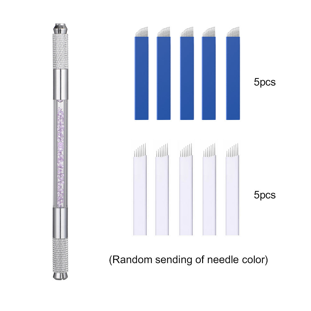 Permanent Makeup Machine Kit with Manual Microblading Pen Eyebrow Lyre ...