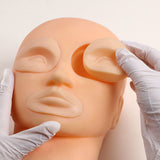 Removable Silicone Makeup Eyebrow Lip Tattoo Practice Training Mannequin Head Model